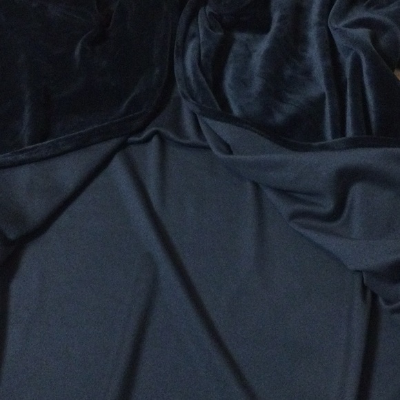 M Spring + Mercer black velvet stretch open front drape jacket - Picture 9 of 14